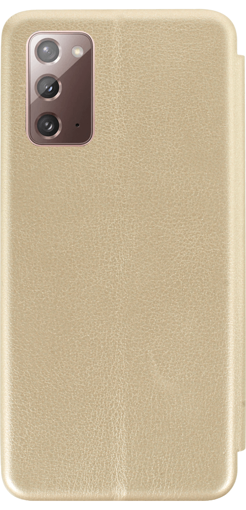Samsung Galaxy Note 20 5G (SM-N981B) oldalra nyíló mágneses flipes bőrtok prémium minőség arany