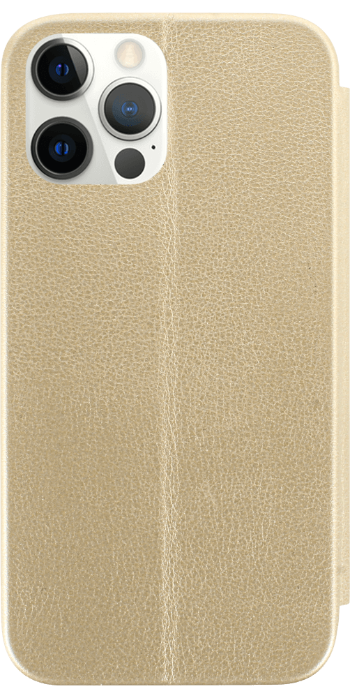 Apple iPhone 12 Pro Max oldalra nyíló mágneses flipes bőrtok prémium minőség arany