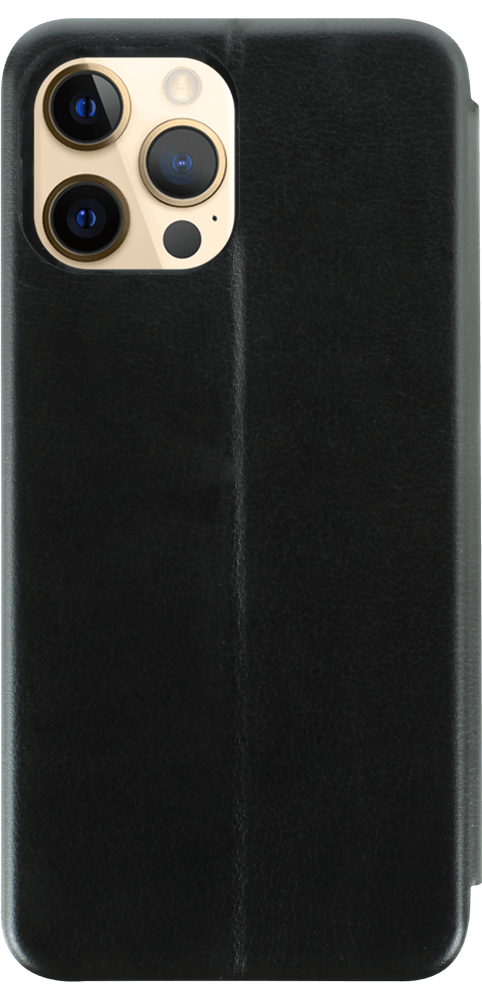 Apple iPhone 12 Pro Max oldalra nyíló mágneses flipes bőrtok prémium minőség fekete