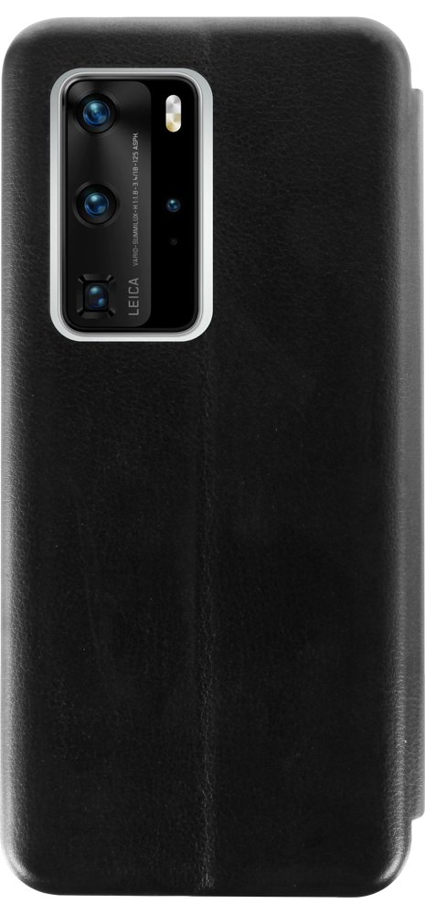 Huawei P40 Pro oldalra nyíló mágneses flipes bőrtok prémium minőség fekete