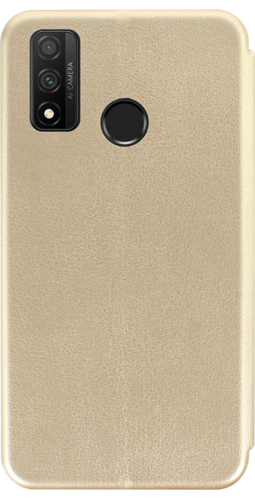 Huawei P Smart 2020 oldalra nyíló mágneses flipes bőrtok prémium minőség arany