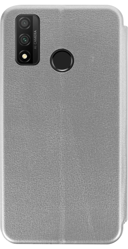 Huawei P Smart 2020 oldalra nyíló mágneses flipes bőrtok prémium minőség ezüst