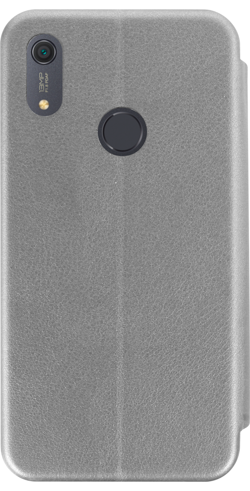 Huawei Y6s (2019) oldalra nyíló mágneses flipes bőrtok prémium minőség ezüst