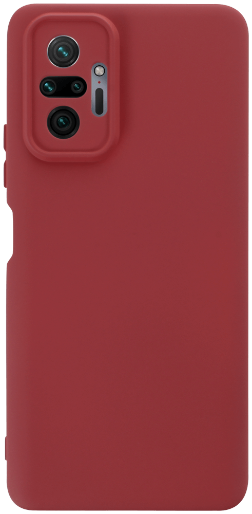 Xiaomi Redmi Note 10 Pro Max szilikon tok kameravédővel matt bordó