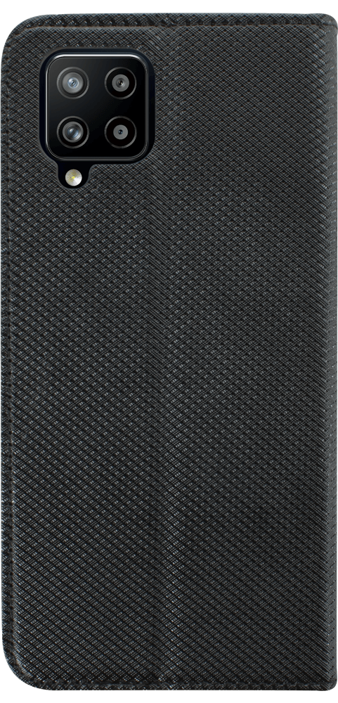 Samsung Galaxy A42 5G (SM-A426B) oldalra nyíló flipes bőrtok rombusz mintás fekete