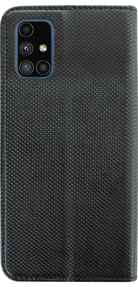 Samsung Galaxy M51 (SM-M515F) oldalra nyíló flipes bőrtok rombusz mintás fekete