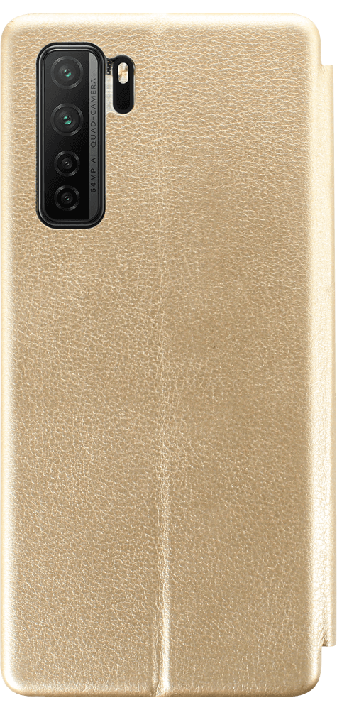 Huawei P40 Lite 5G oldalra nyíló mágneses flipes bőrtok prémium minőség arany
