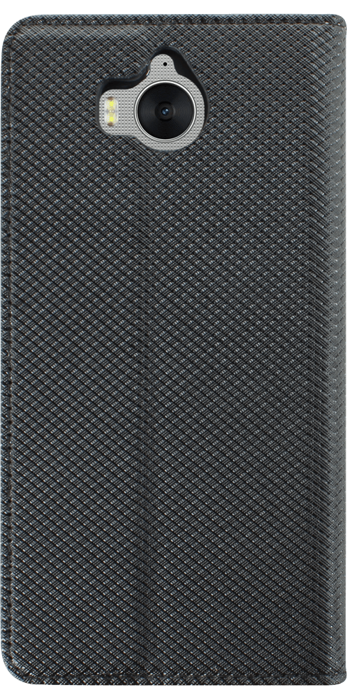 Huawei Y6 2017 oldalra nyíló flipes bőrtok rombusz mintás fekete