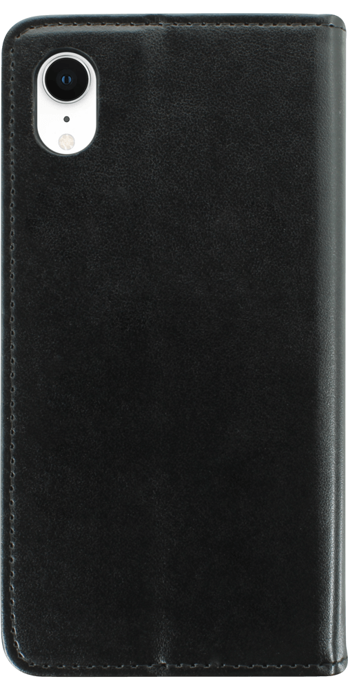 Apple iPhone XR oldalra nyíló flipes bőrtok asztali tartó funkciós fekete