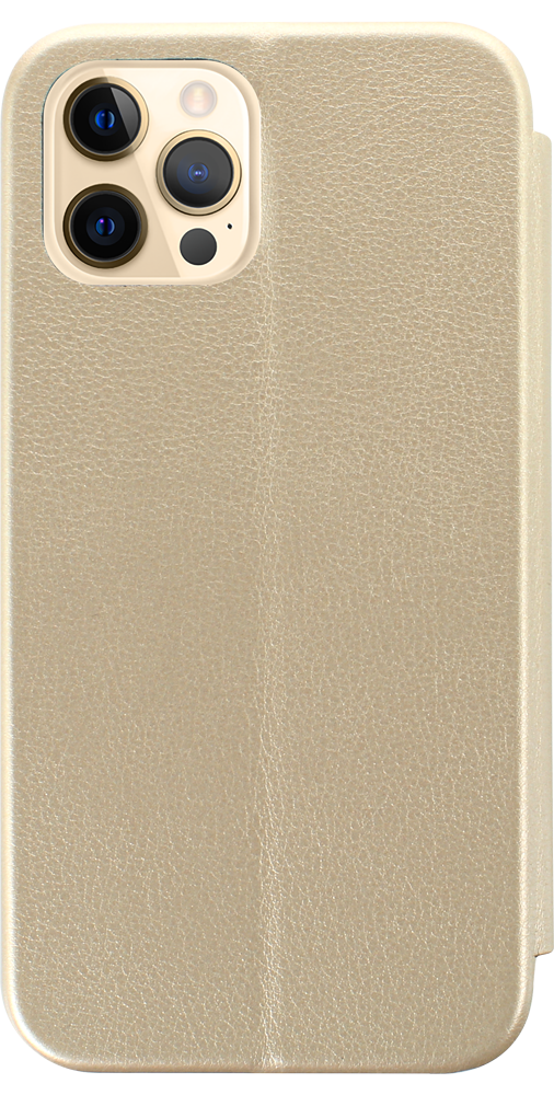 Apple iPhone 12 Pro oldalra nyíló mágneses flipes bőrtok prémium minőség arany