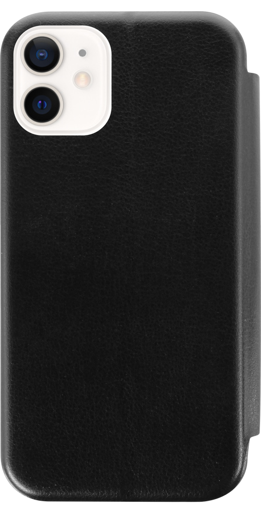 Apple iPhone 12 Mini oldalra nyíló mágneses flipes bőrtok prémium minőség fekete