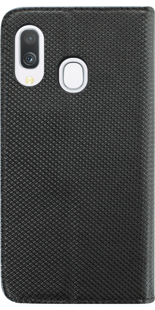 Samsung Galaxy A40 (SM-405) oldalra nyíló flipes bőrtok rombusz mintás fekete