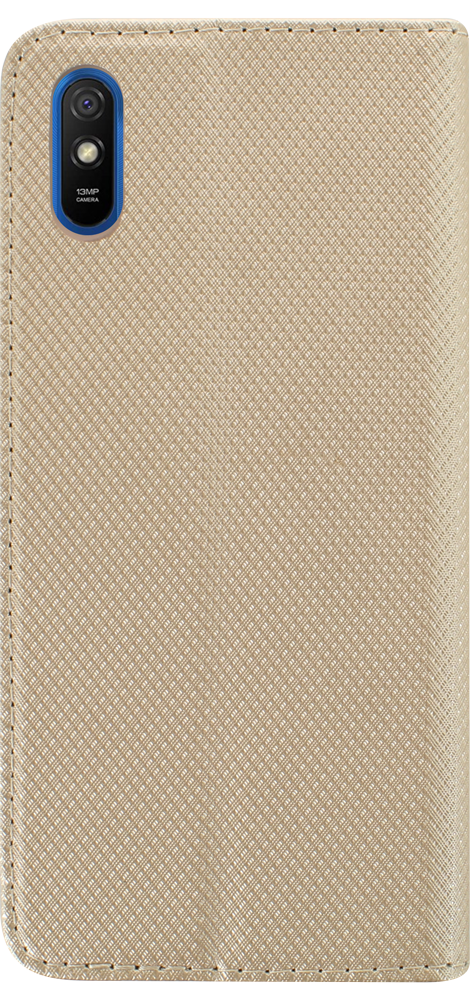 Xiaomi Redmi 9AT oldalra nyíló flipes bőrtok rombusz mintás arany