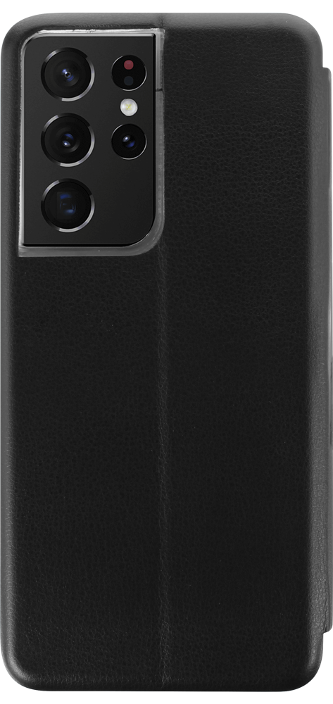 Samsung Galaxy S21 Ultra 5G (SM-G998B) oldalra nyíló mágneses flipes bőrtok prémium minőség fekete
