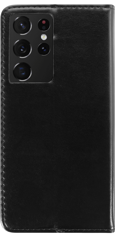Samsung Galaxy S21 Ultra 5G (SM-G998B) oldalra nyíló flipes bőrtok asztali tartó funkciós fekete