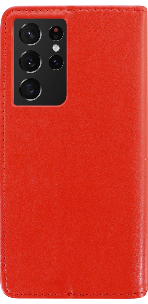 Samsung Galaxy S21 Ultra 5G (SM-G998B) oldalra nyíló flipes bőrtok asztali tartó funkciós piros