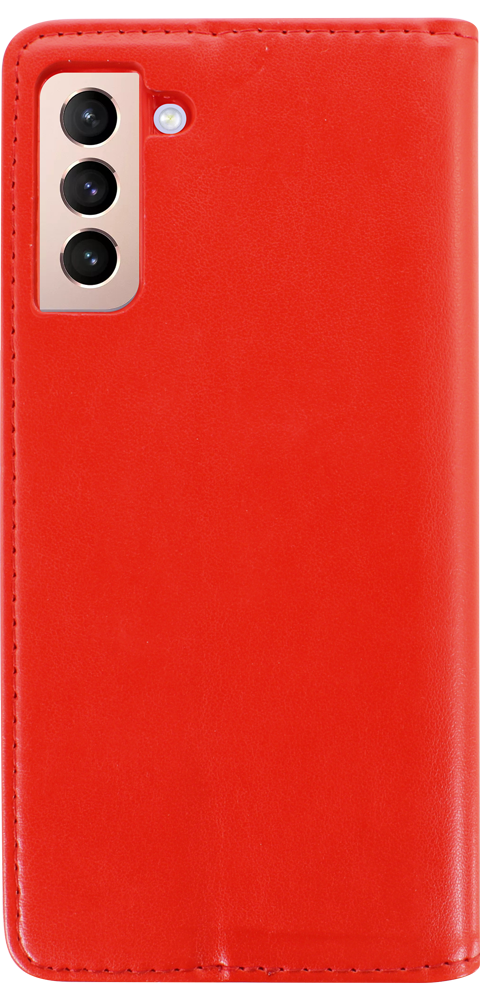 Samsung Galaxy S21 Plus 5G (SM-G996B) oldalra nyíló flipes bőrtok asztali tartó funkciós piros
