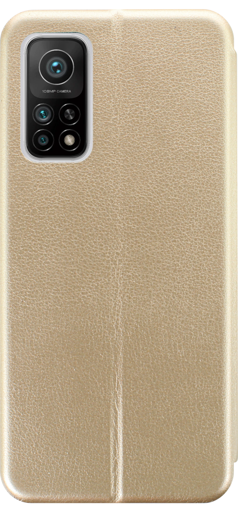 Xiaomi Mi 10T Pro oldalra nyíló mágneses flipes bőrtok prémium minőség arany