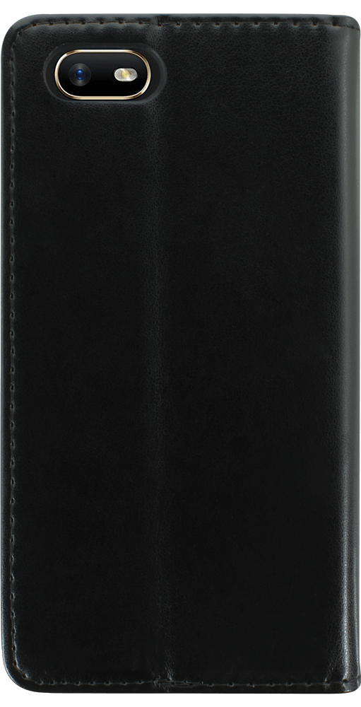 Oppo A1k oldalra nyíló flipes bőrtok asztali tartó funkciós fekete