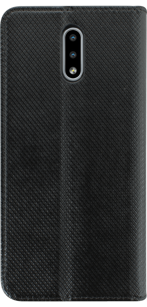 Nokia 2.3 oldalra nyíló flipes bőrtok rombusz mintás fekete