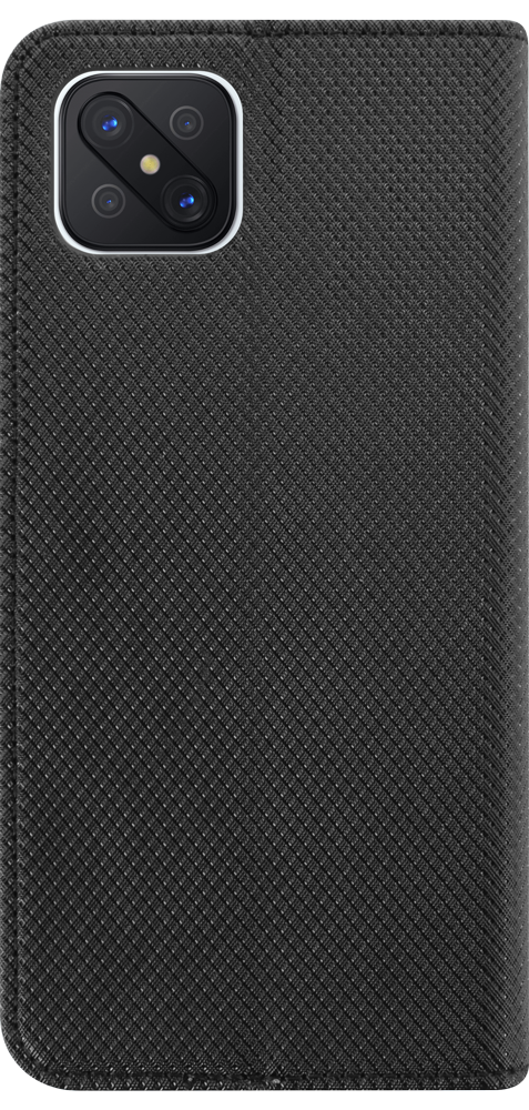 Oppo Reno4 Z 5G oldalra nyíló flipes bőrtok rombusz mintás fekete