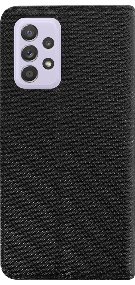 Samsung Galaxy A52 5G (SM-A526F) oldalra nyíló flipes bőrtok rombusz mintás fekete