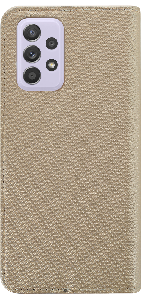 Samsung Galaxy A52 5G (SM-A526F) oldalra nyíló flipes bőrtok rombusz mintás arany