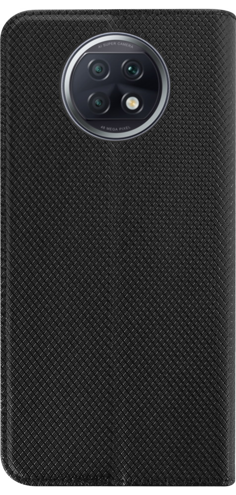 Xiaomi Redmi Note 9T oldalra nyíló flipes bőrtok rombusz mintás fekete