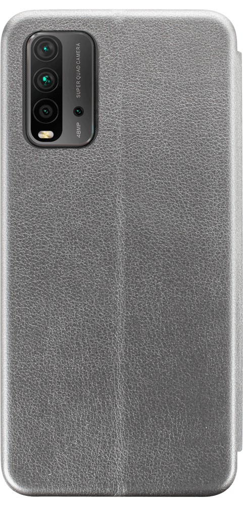 Xiaomi Redmi 9T oldalra nyíló mágneses flipes bőrtok prémium minőség ezüst