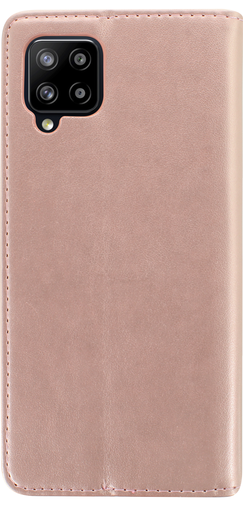 Samsung Galaxy A42 5G (SM-A426B) oldalra nyíló flipes bőrtok asztali tartó funkciós rozéarany