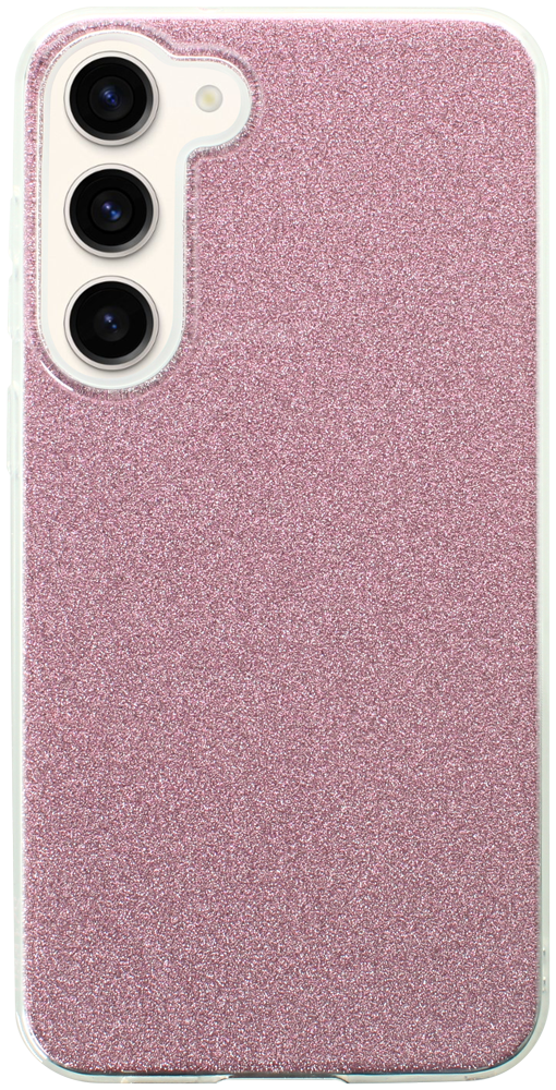Samsung Galaxy S23 Plus (SM-S916B) szilikon tok csillogó hátlap rózsaszín