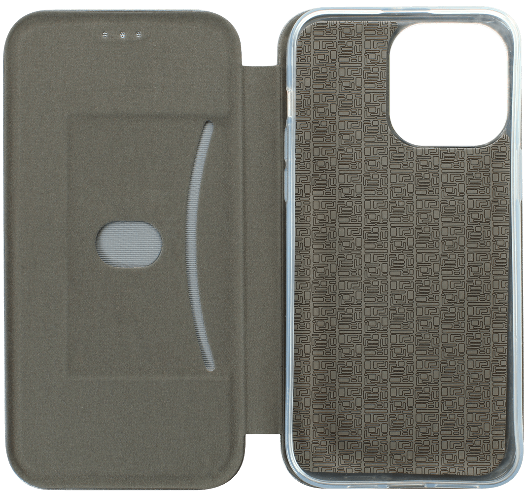 Apple iPhone 14 Pro Max oldalra nyíló mágneses flipes bőrtok prémium minőség ezüst