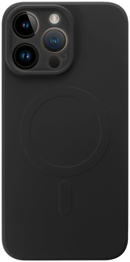 Apple iPhone 14 Pro Max szilikon tok gyári MagSafe kameravédővel fekete
