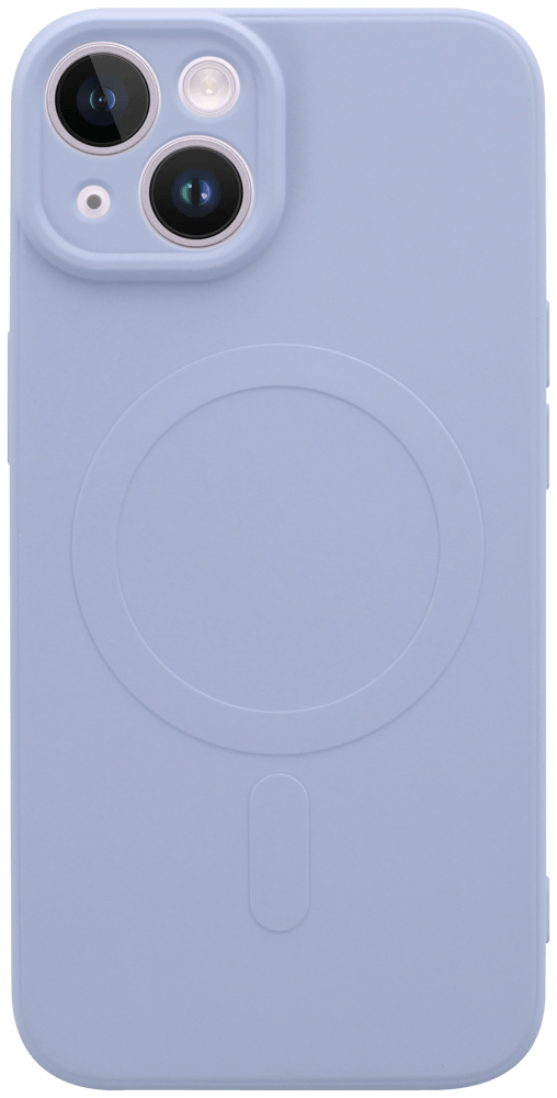 Apple iPhone 14 szilikon tok gyári MagSafe kameravédővel lila