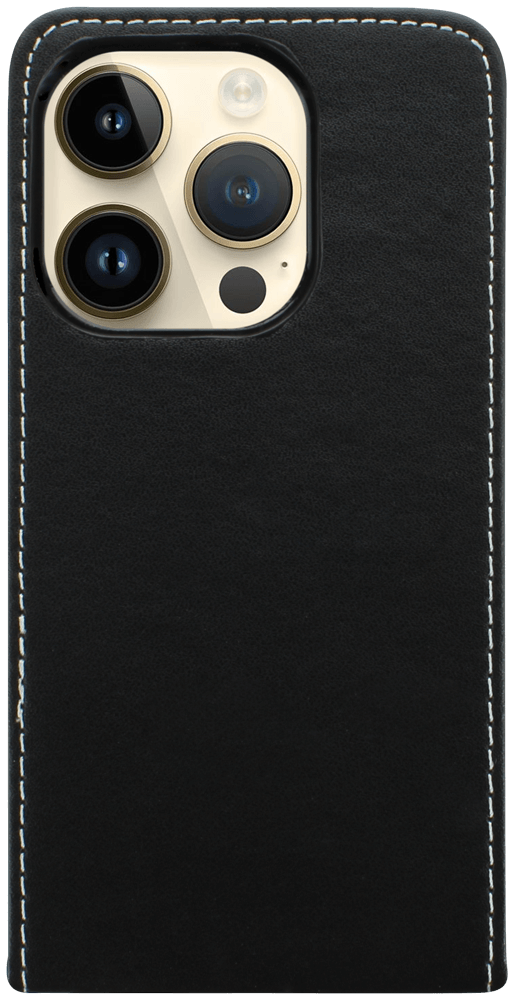 Apple iPhone 14 Pro lenyíló flipes bőrtok fekete