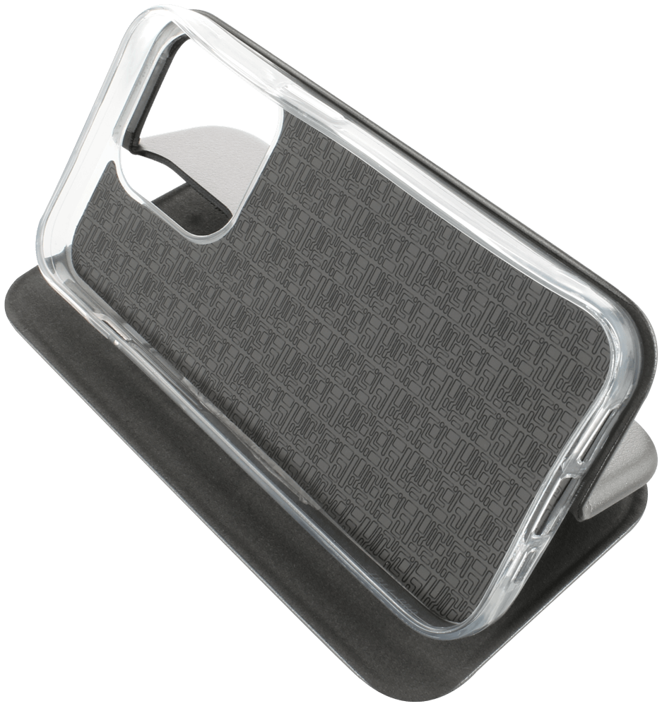 Apple iPhone 14 Pro oldalra nyíló mágneses flipes bőrtok prémium minőség ezüst