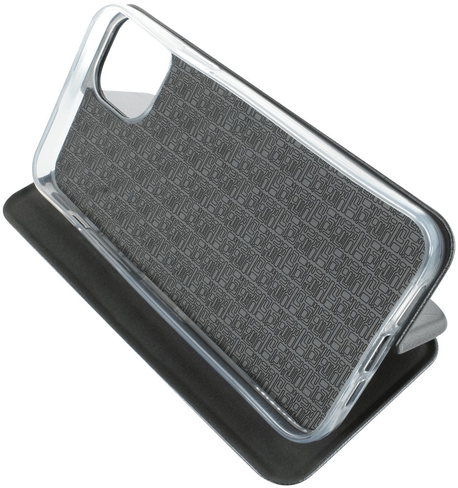 Apple iPhone 14 Plus oldalra nyíló mágneses flipes bőrtok prémium minőség ezüst