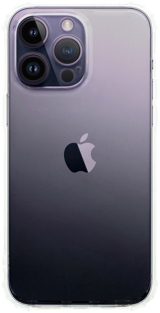Apple iPhone 14 Pro Max szilikon tok közepesen ütésálló légpárnás sarok kameravédővel átlátszó