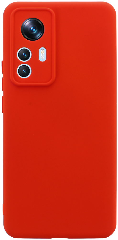 Xiaomi 12T szilikon tok kameravédővel matt piros