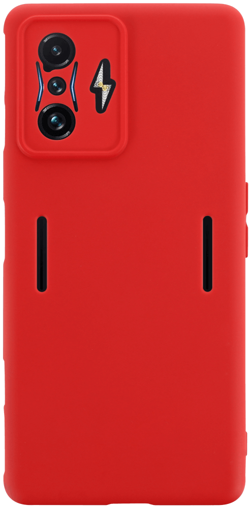 Xiaomi Poco F4 GT szilikon tok kameravédővel matt piros