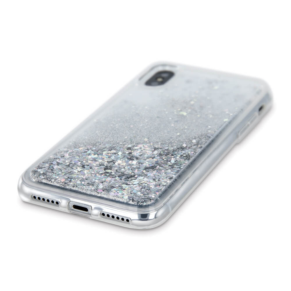 Apple iPhone 14 Plus szilikon tok gyári Liquid Sparkle ezüst