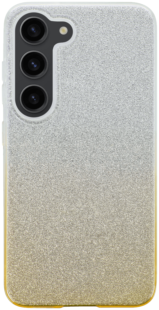 Samsung Galaxy S23 (SM-S911B) szilikon tok csillogó hátlap arany/ezüst