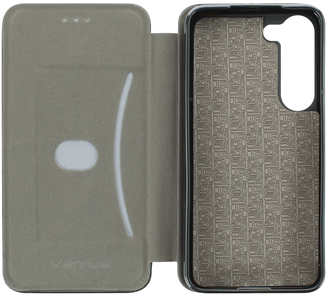 Samsung Galaxy S23 (SM-S911B) oldalra nyíló mágneses flipes bőrtok prémium minőség fekete