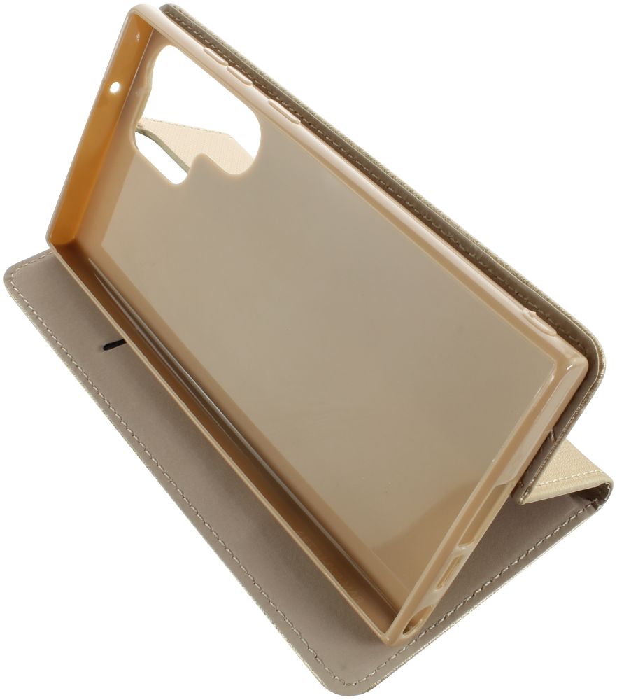 Samsung Galaxy S23 Ultra (SM-S918B) oldalra nyíló flipes bőrtok rombusz mintás arany