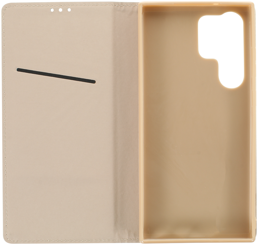 Samsung Galaxy S23 Ultra (SM-S918B) oldalra nyíló flipes bőrtok rombusz mintás arany