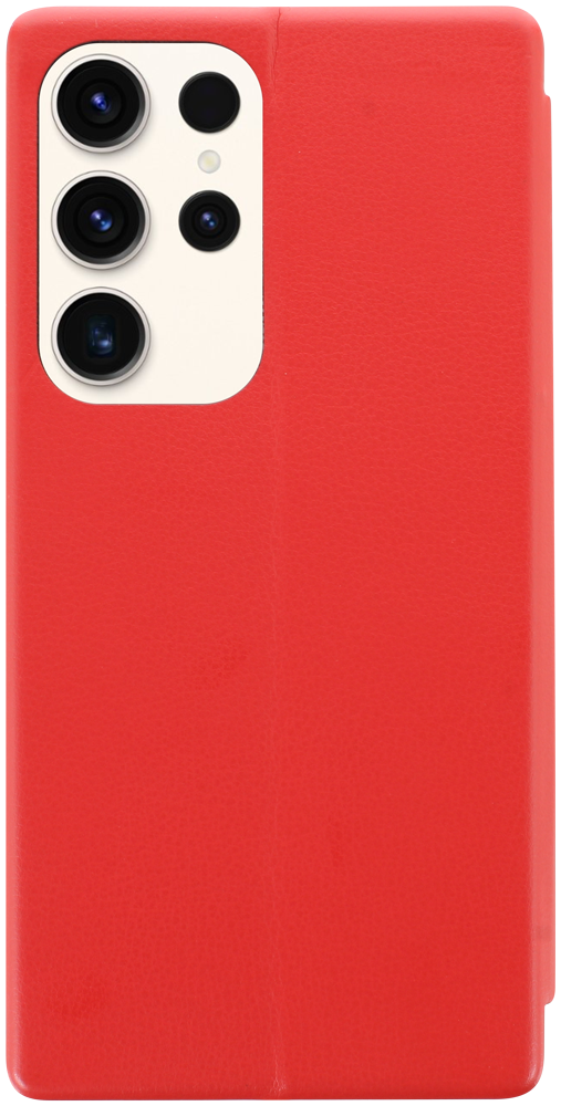 Samsung Galaxy S23 Ultra (SM-S918B) oldalra nyíló mágneses flipes bőrtok prémium minőség piros