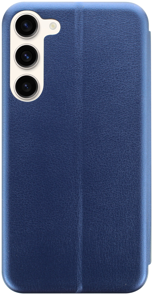 Samsung Galaxy S23 Plus (SM-S916B) oldalra nyíló mágneses flipes bőrtok prémium minőség sötétkék