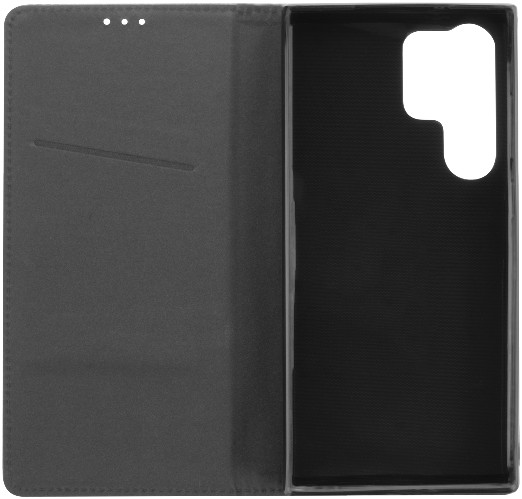 Samsung Galaxy S23 Ultra (SM-S918B) oldalra nyíló flipes bőrtok rombusz mintás fekete