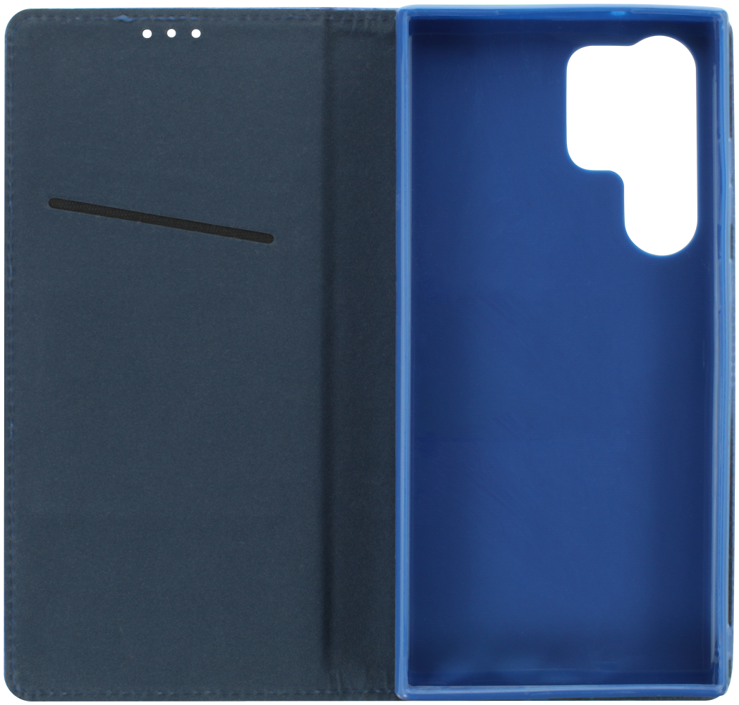 Samsung Galaxy S23 Ultra (SM-S918B) oldalra nyíló flipes bőrtok rombusz mintás sötétkék