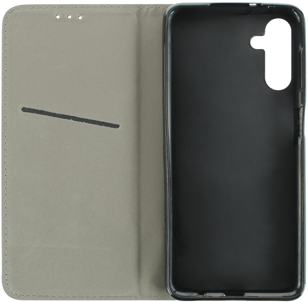 Samsung Galaxy A13 5G (SM-A136) oldalra nyíló flipes bőrtok asztali tartó funkciós fekete